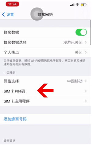 临漳苹果14维修网分享如何给iPhone14的SIM卡设置密码 